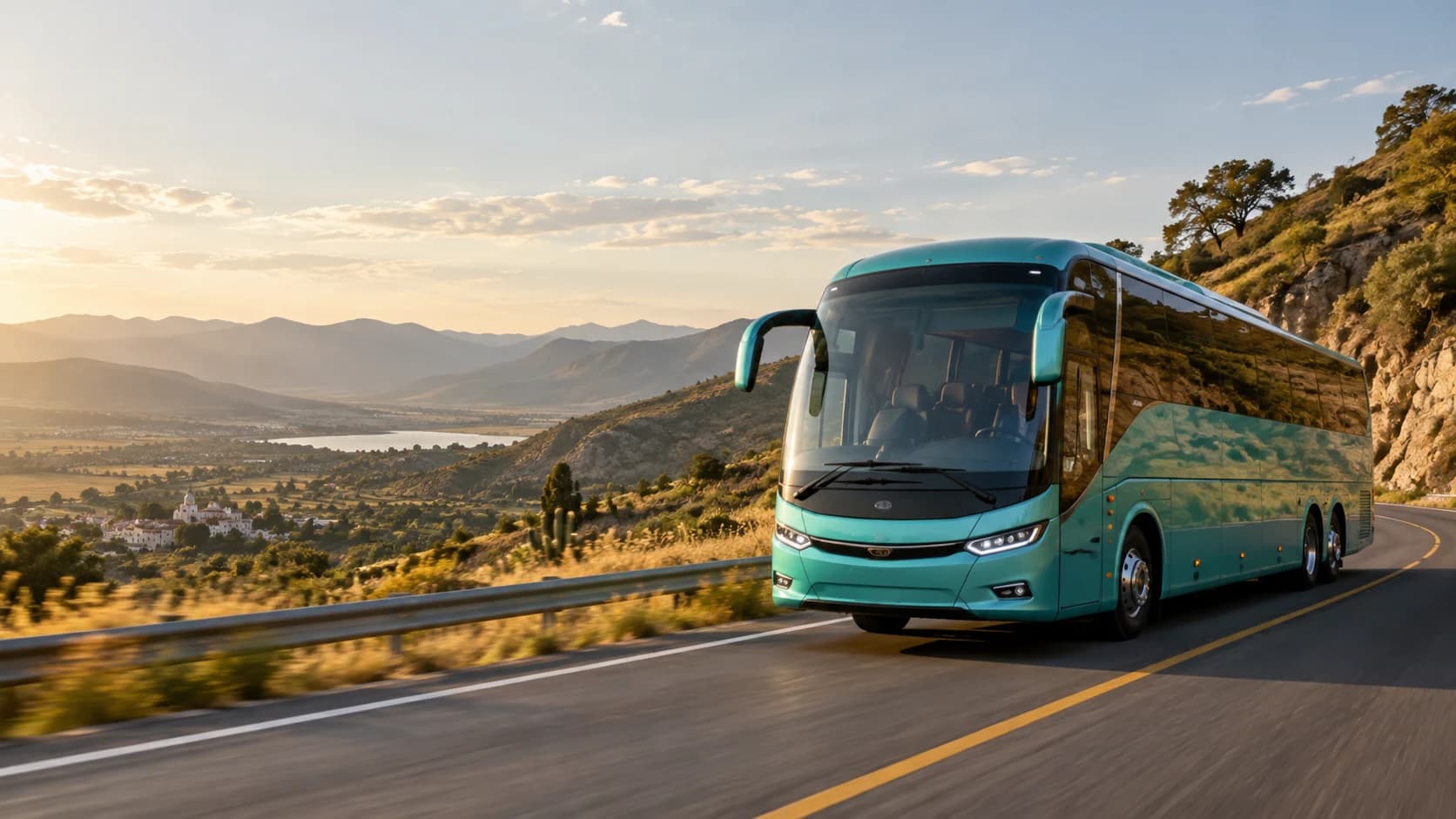 Autobuses urbanos en una terminal